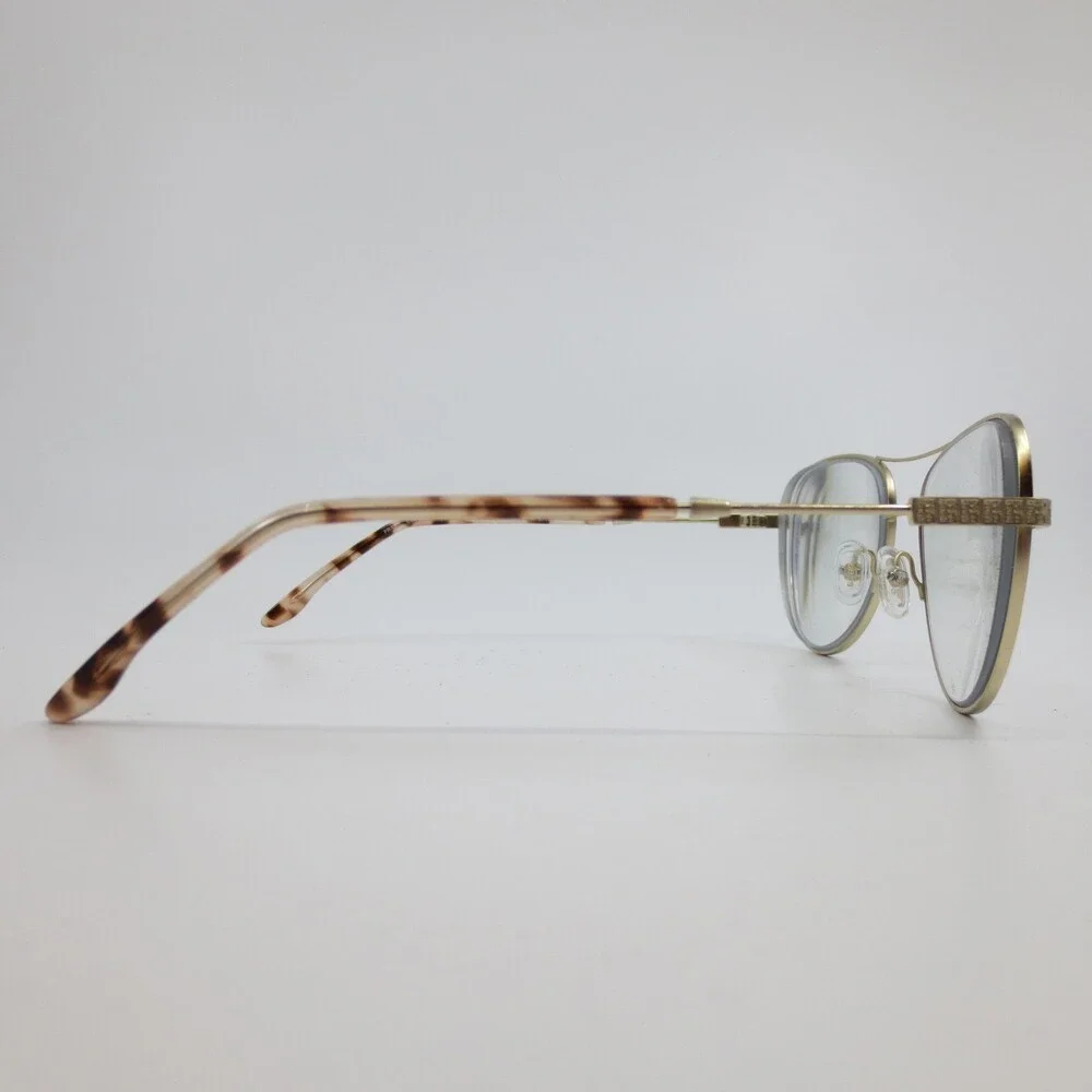 BCBGMAXAZRIA Callie Rose Aviator Eyeglasses Gold Rose Tortoise 54 17 135